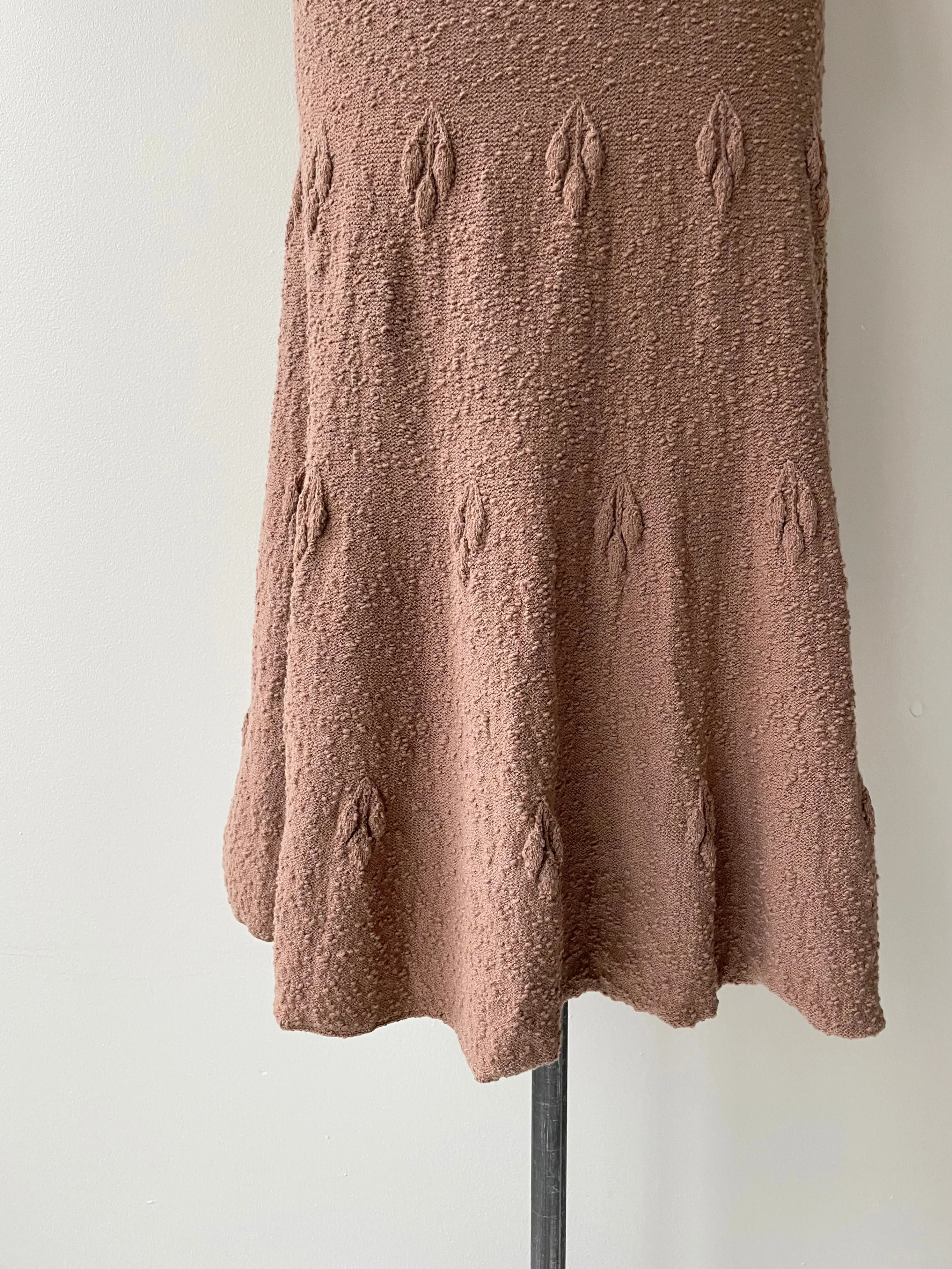 1930s Boucle Wool Knit Dress