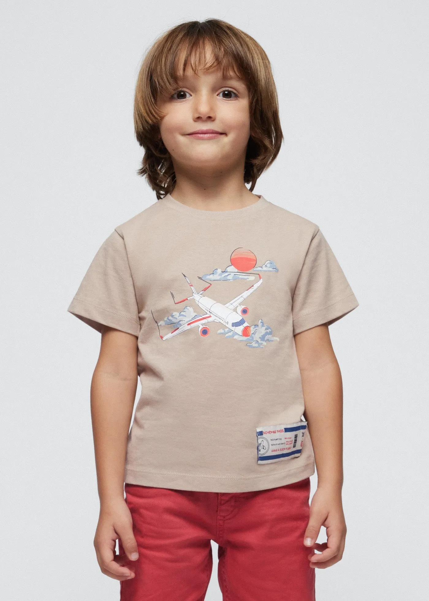 3020 - S/s t-shirt for boy - Sesame