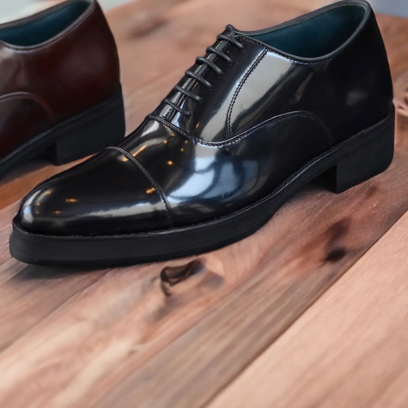 502-1 EXT 6 CM Oxford Cap Toe Piano Black