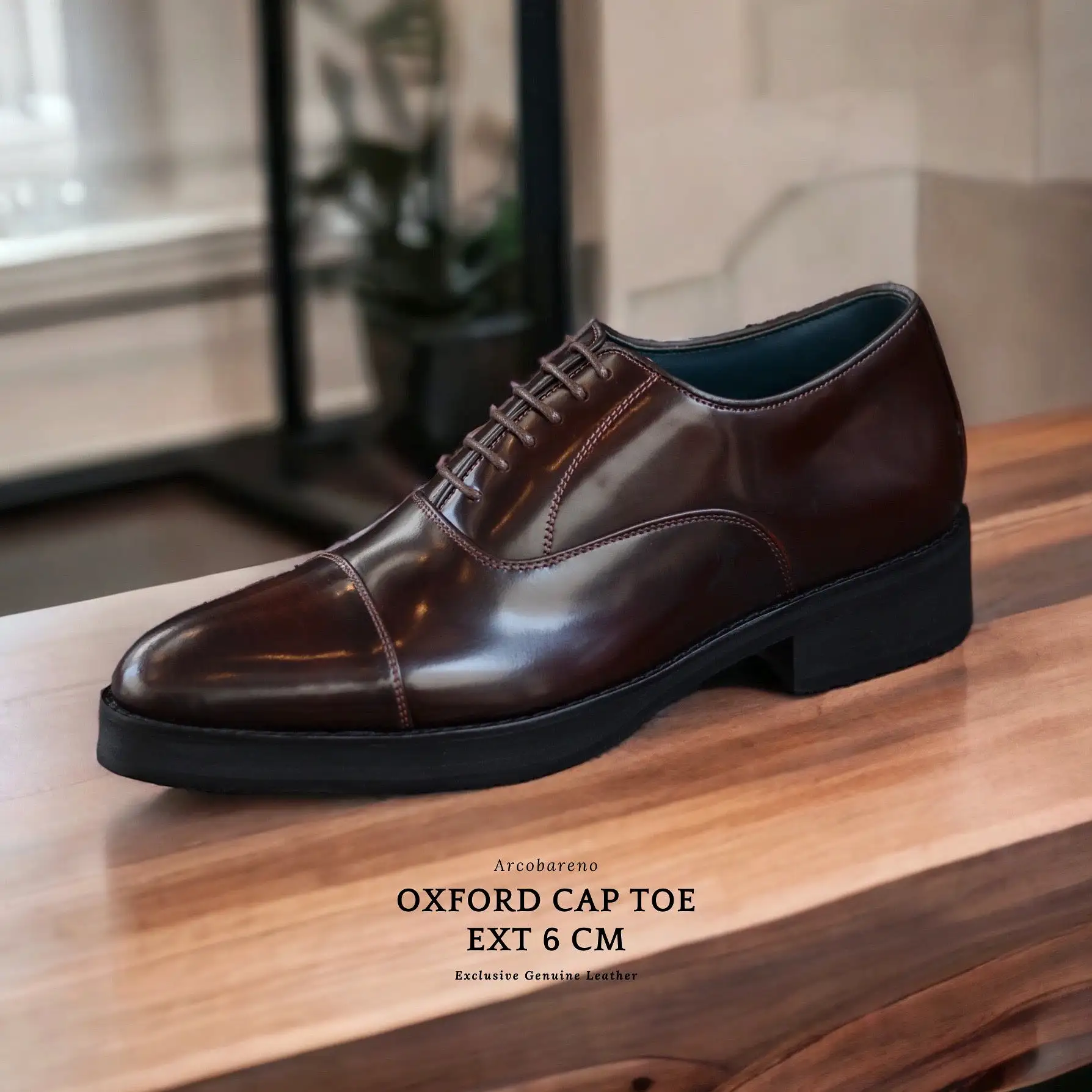 502-1 EXT 6 CM Oxford Cap Toe Piano Black