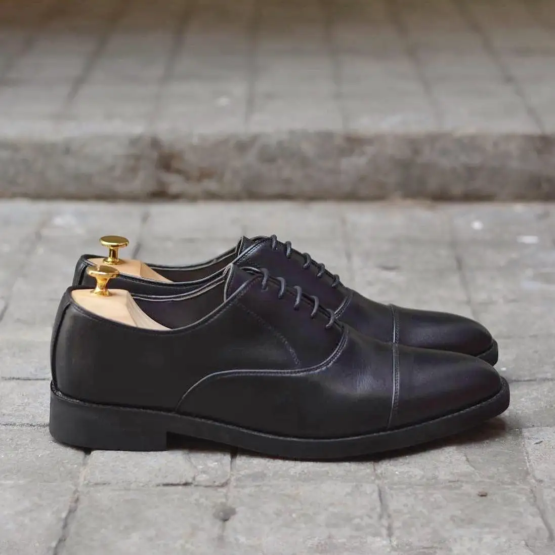 502-1 Oxford MattBlack x Black Soles