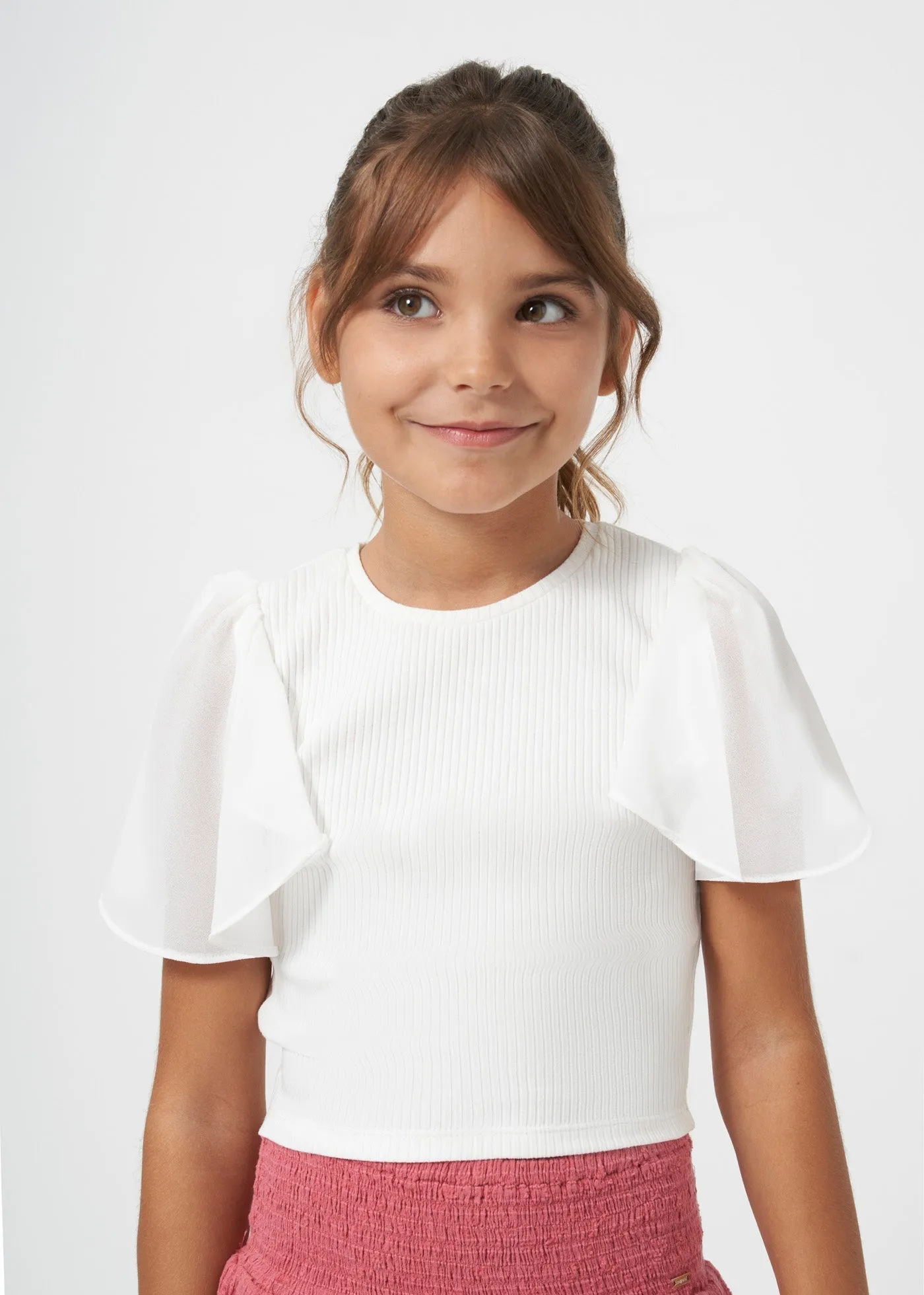 6004 - S/s t-shirt for teen girl - Natural