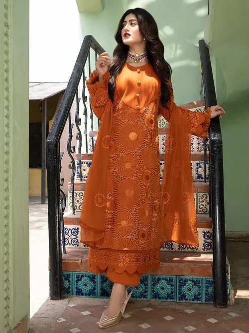 Afsaneh by Mahnur Embroidered Karandi Unstitched 3Pc Suit D-01 Flavia