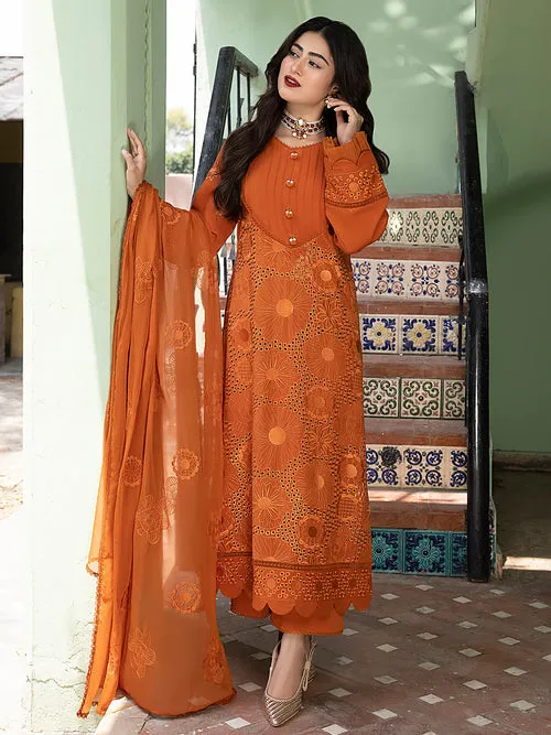 Afsaneh by Mahnur Embroidered Karandi Unstitched 3Pc Suit D-01 Flavia