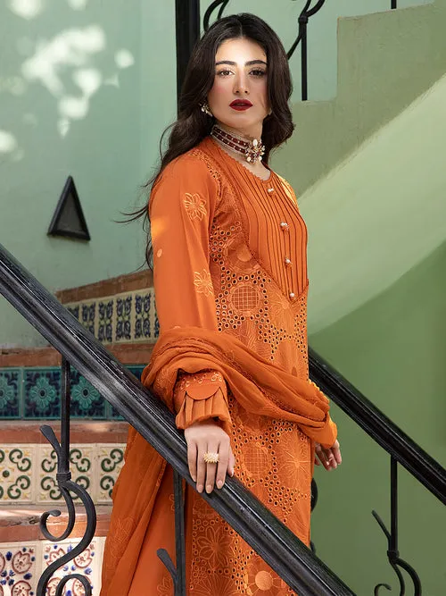 Afsaneh by Mahnur Embroidered Karandi Unstitched 3Pc Suit D-01 Flavia