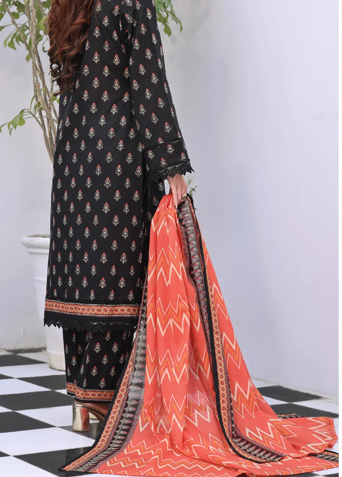 Aiza & Momina By VS Textile Printed Lawn Unstitched 3 Piece Suit - VS24AZL1 23