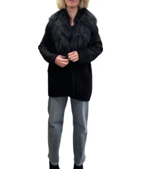 Alashan Cashmere Merino Fur Shawl Jacket