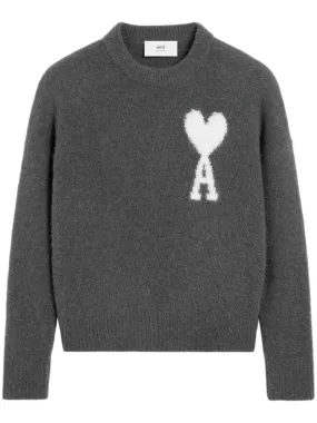 AMI PARIS Unisex Signature Monogram Wool Blend Sweater – Standard Men's Sizing