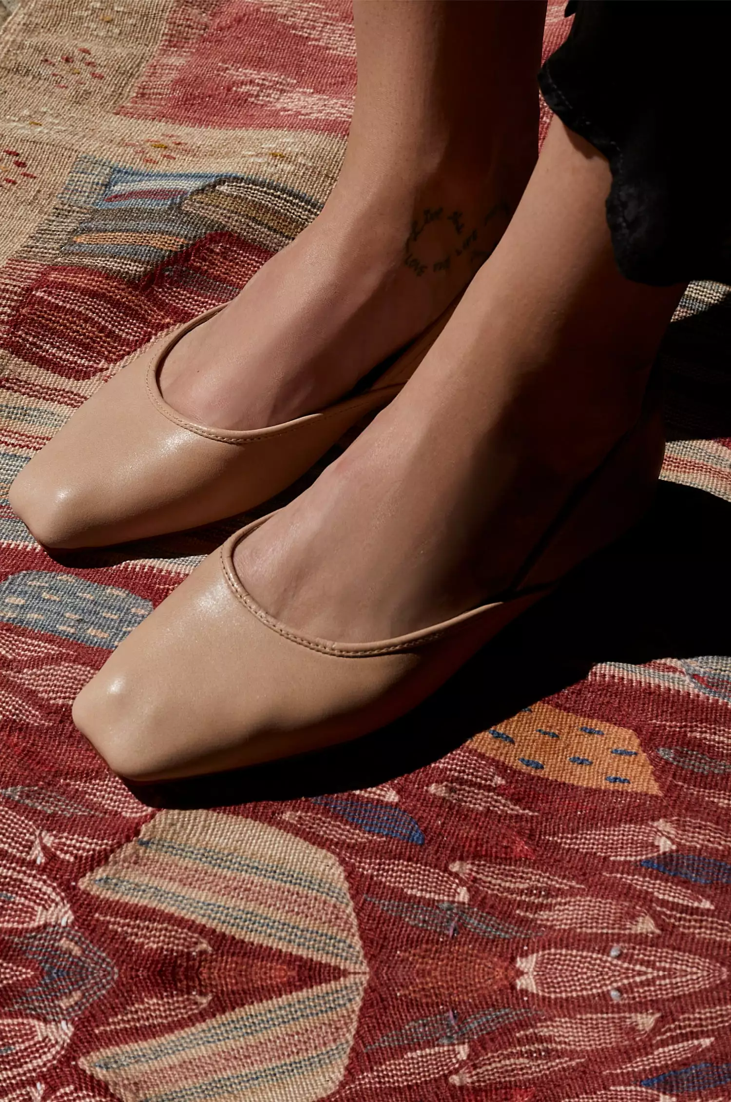 Amore Square Toe Ballet Flats