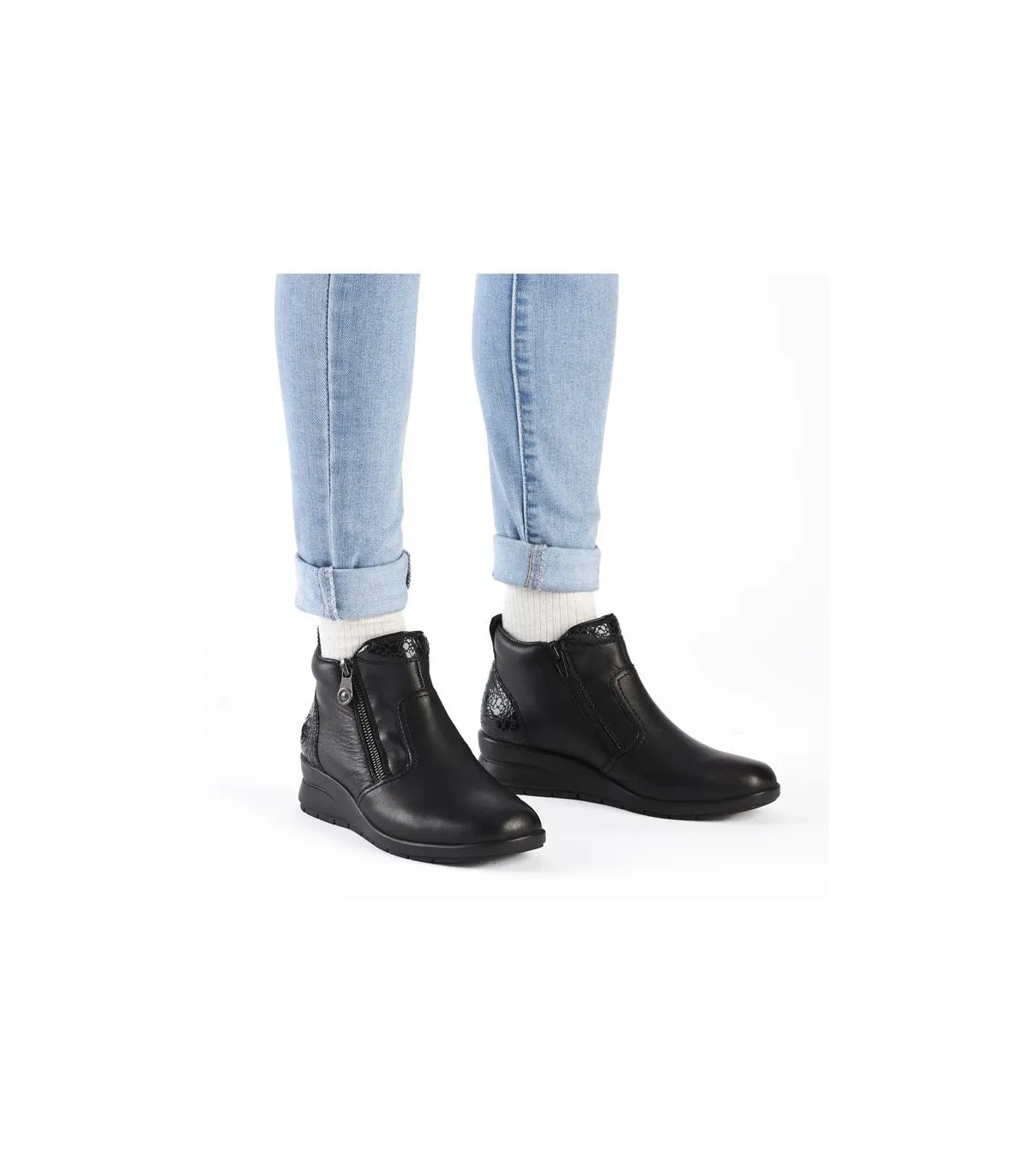 Anatomical Casual Rieker Boots-Black L4861-00