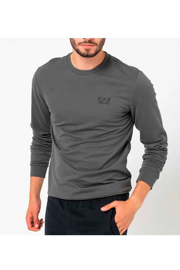 Armani EA7 ID Logo Sweatshirt Grey