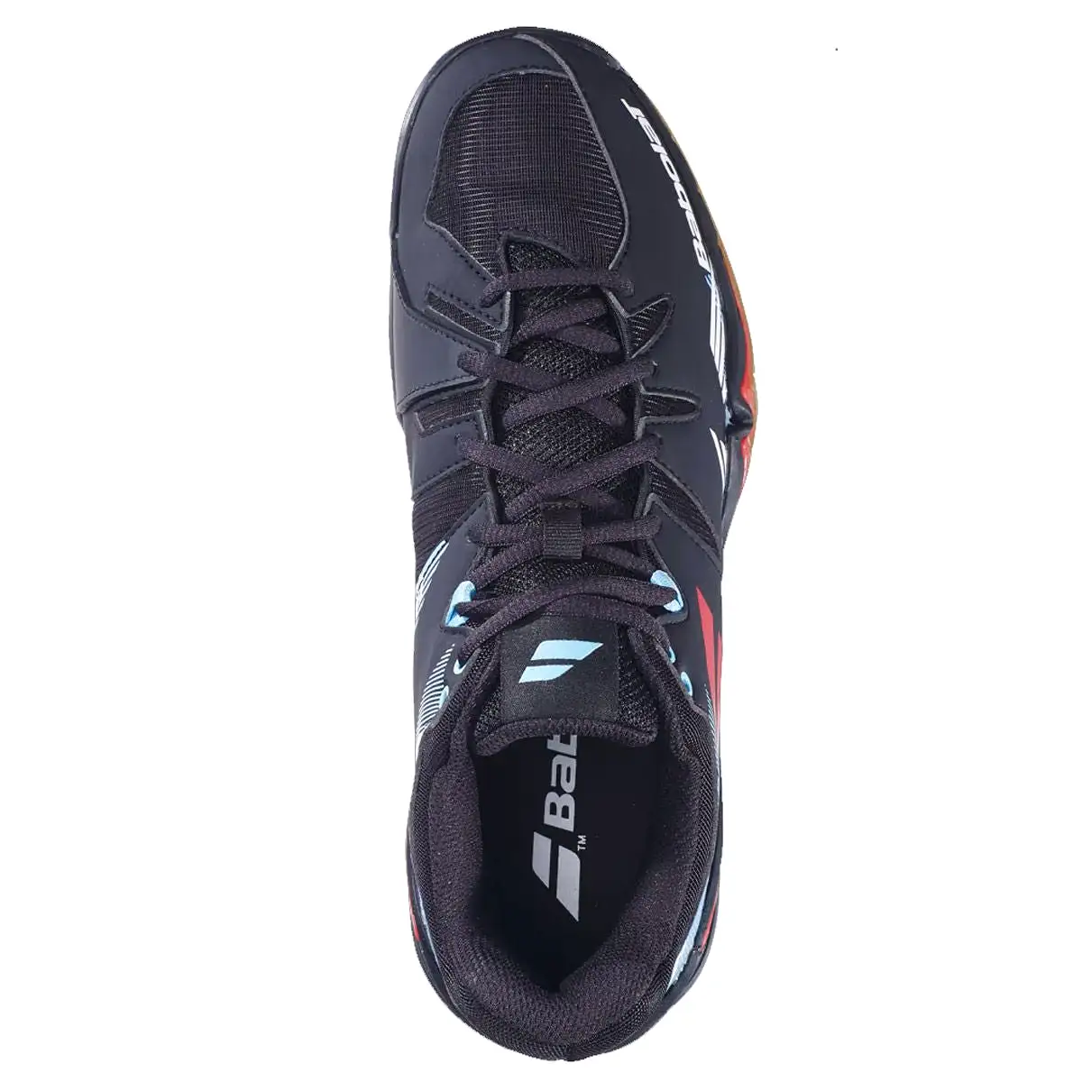 Babolat Men's Shadow Spirit Badminton Shoes- Black/Tomato Red