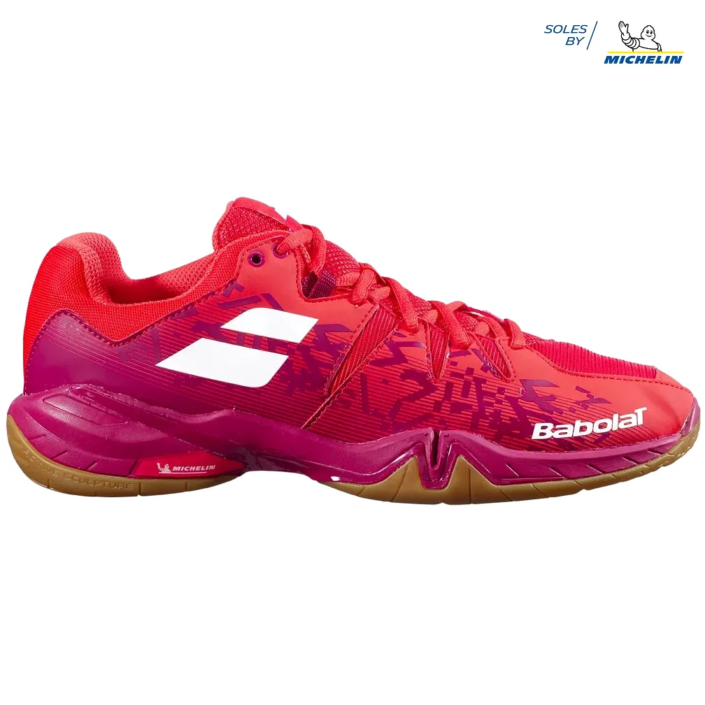 Babolat Men's Shadow Spirit Badminton Shoes- Cherry Tomato