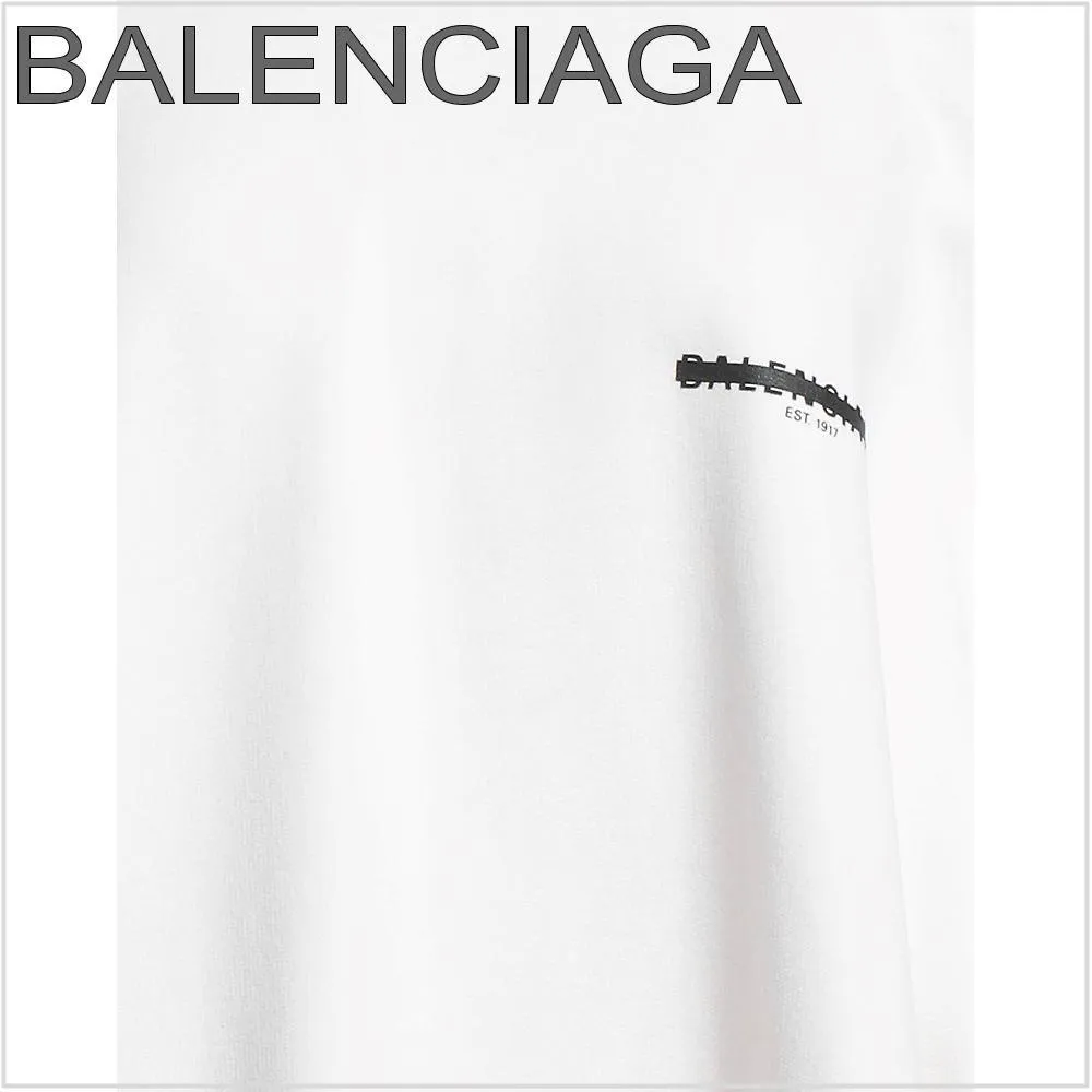 BALENCIAGA  |Long Sleeves Plain Cotton Hoodies & Sweatshirts