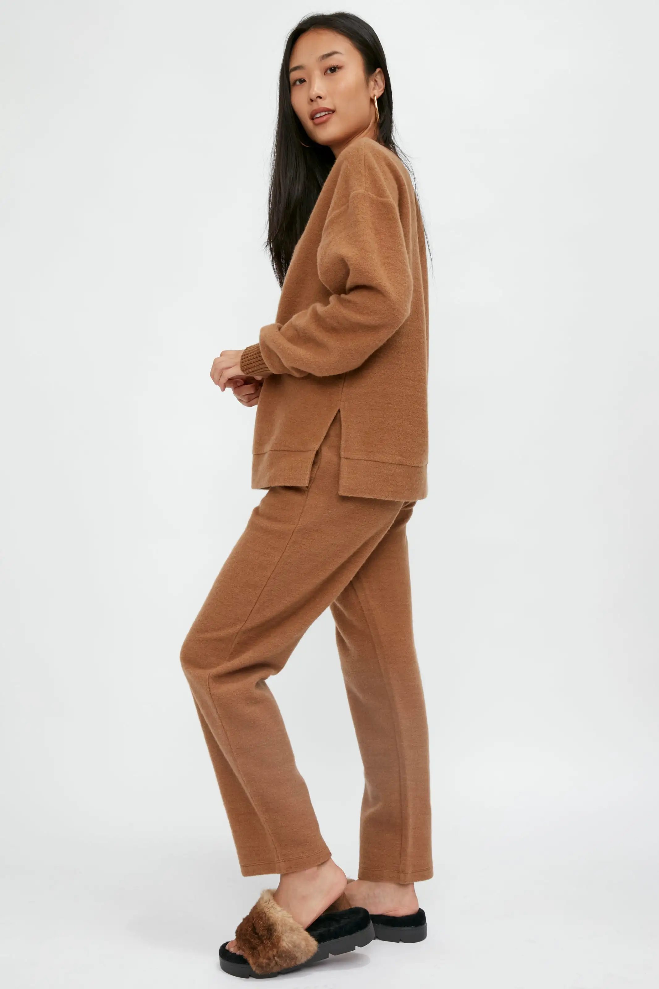 Beira Jersey Trouser Pant in Camel