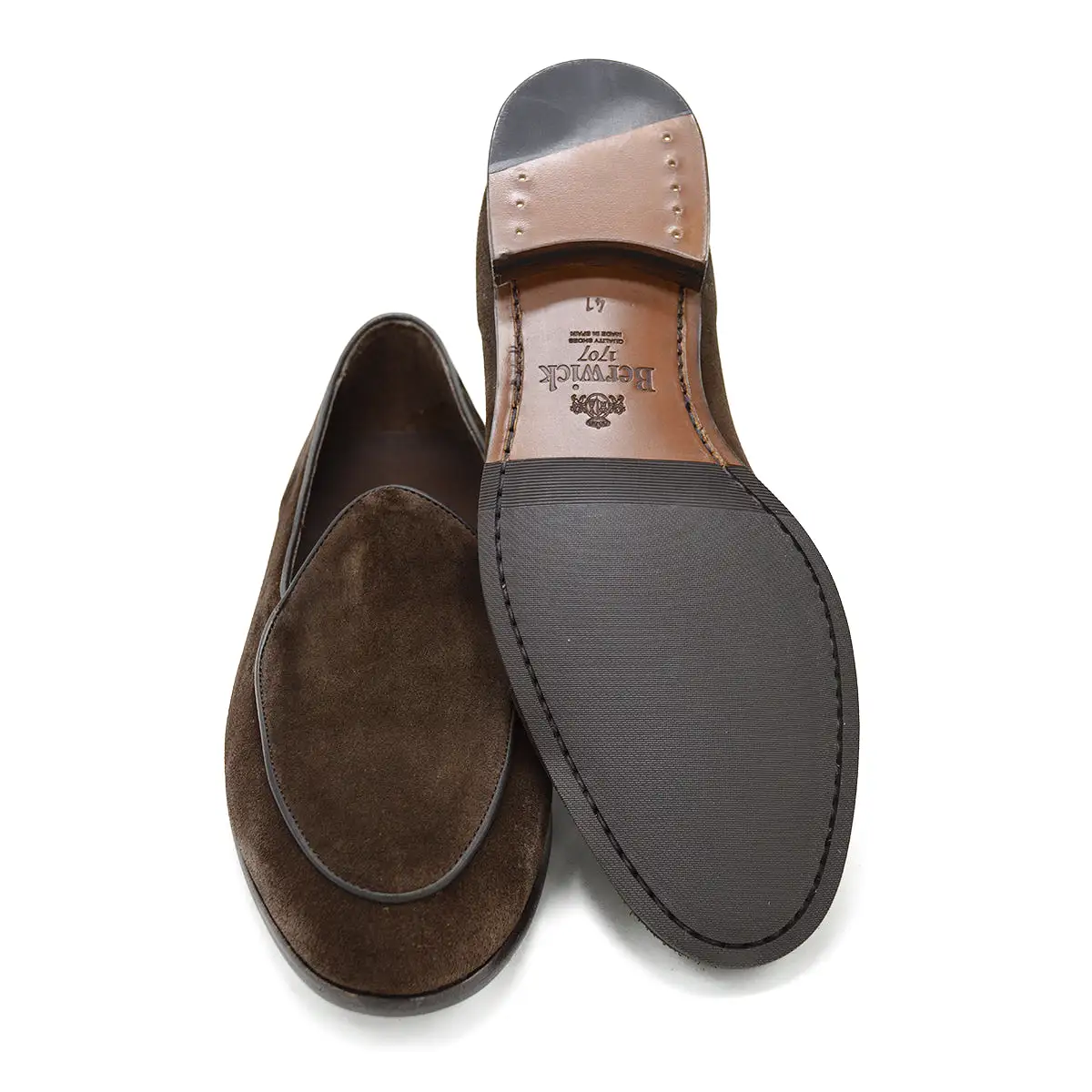 Berwick 1707 Classic Belgian Loafer (4950) - Dark Brown Suede