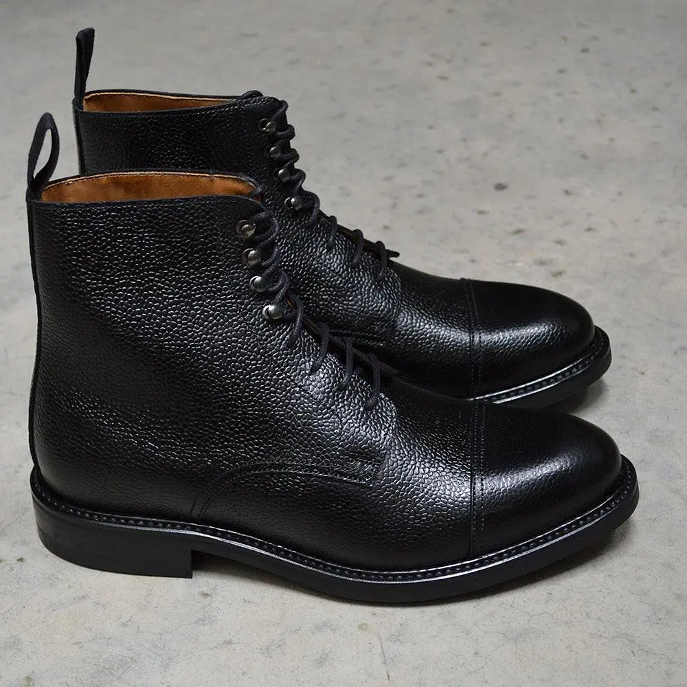 Berwick 1707 Grain Cap Toe Boot (321) - Black Grain