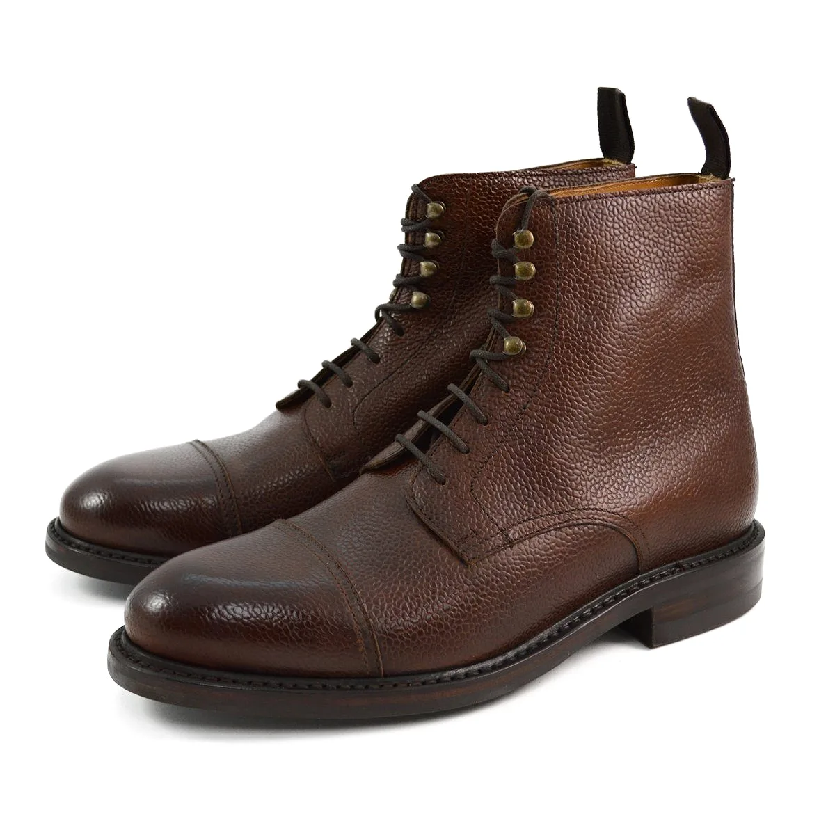 Berwick 1707 Grain Cap Toe Boot (321) - Dark Brown