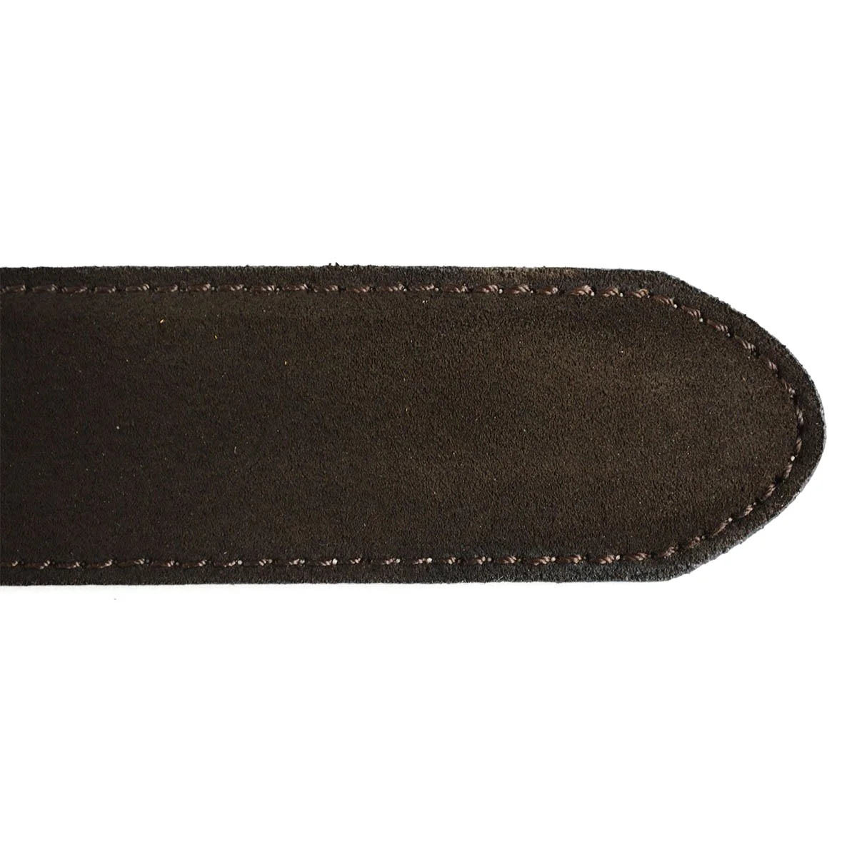 BERWICK 1707 Leather Belt - Dark Brown Suede