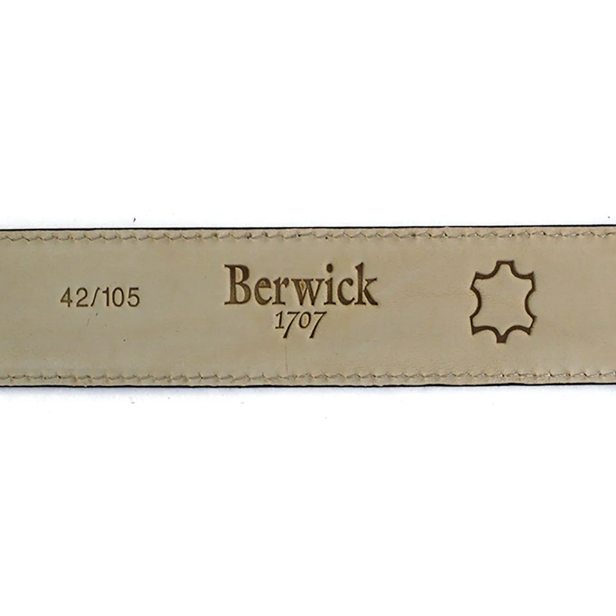 BERWICK 1707 Leather Belt - Dark Brown Suede