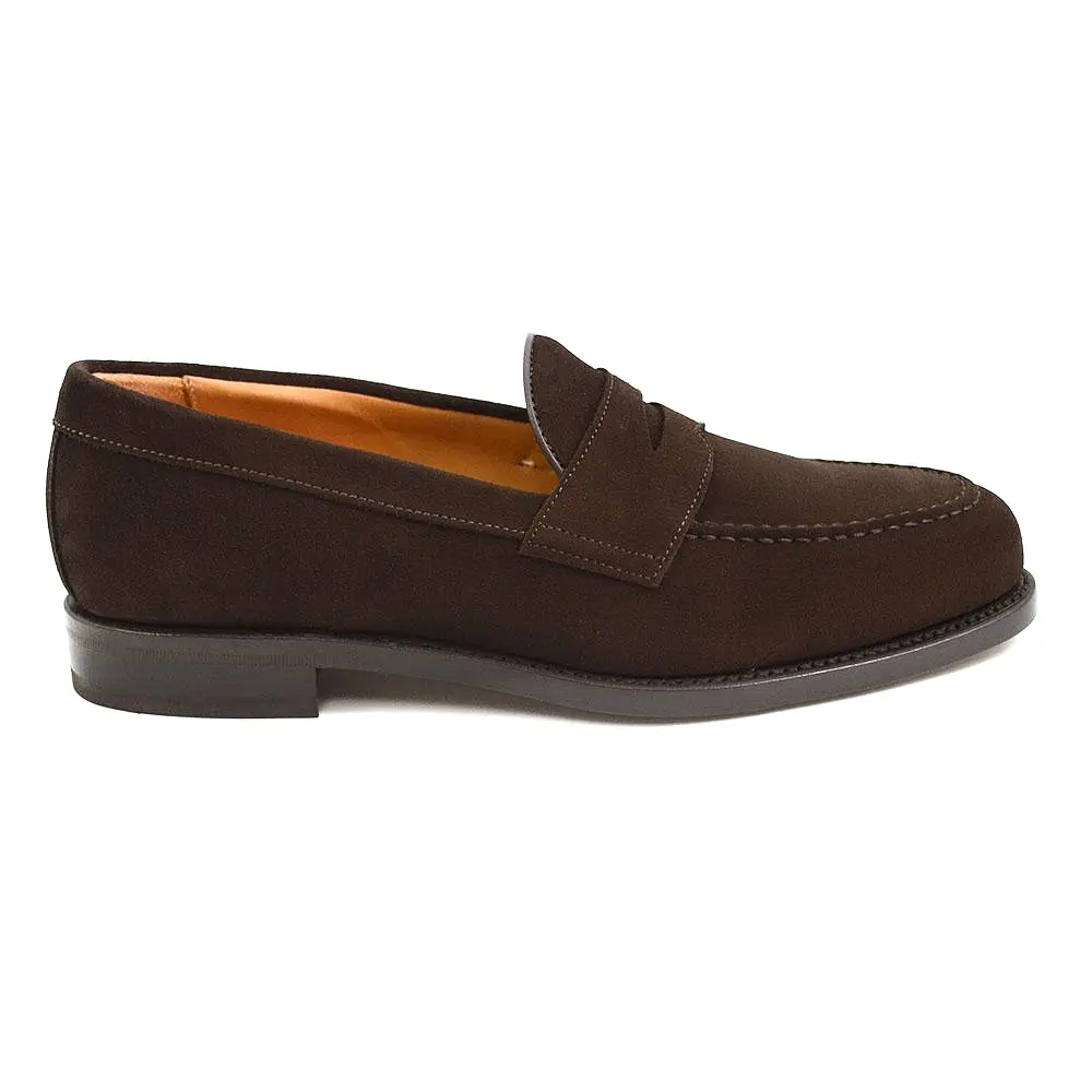 Berwick 1707 Penny Loafer (9628) - Dark Brown Suede Dainite