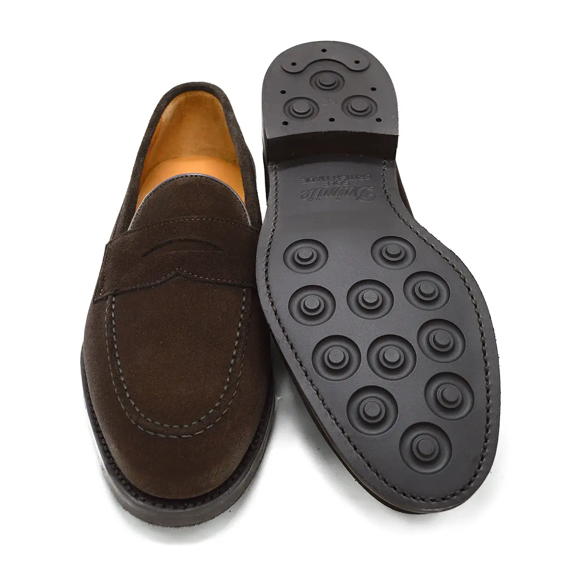 Berwick 1707 Penny Loafer (9628) - Dark Brown Suede Dainite