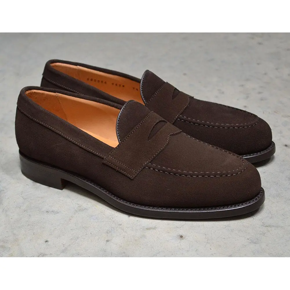 Berwick 1707 Penny Loafer (9628) - Dark Brown Suede Dainite