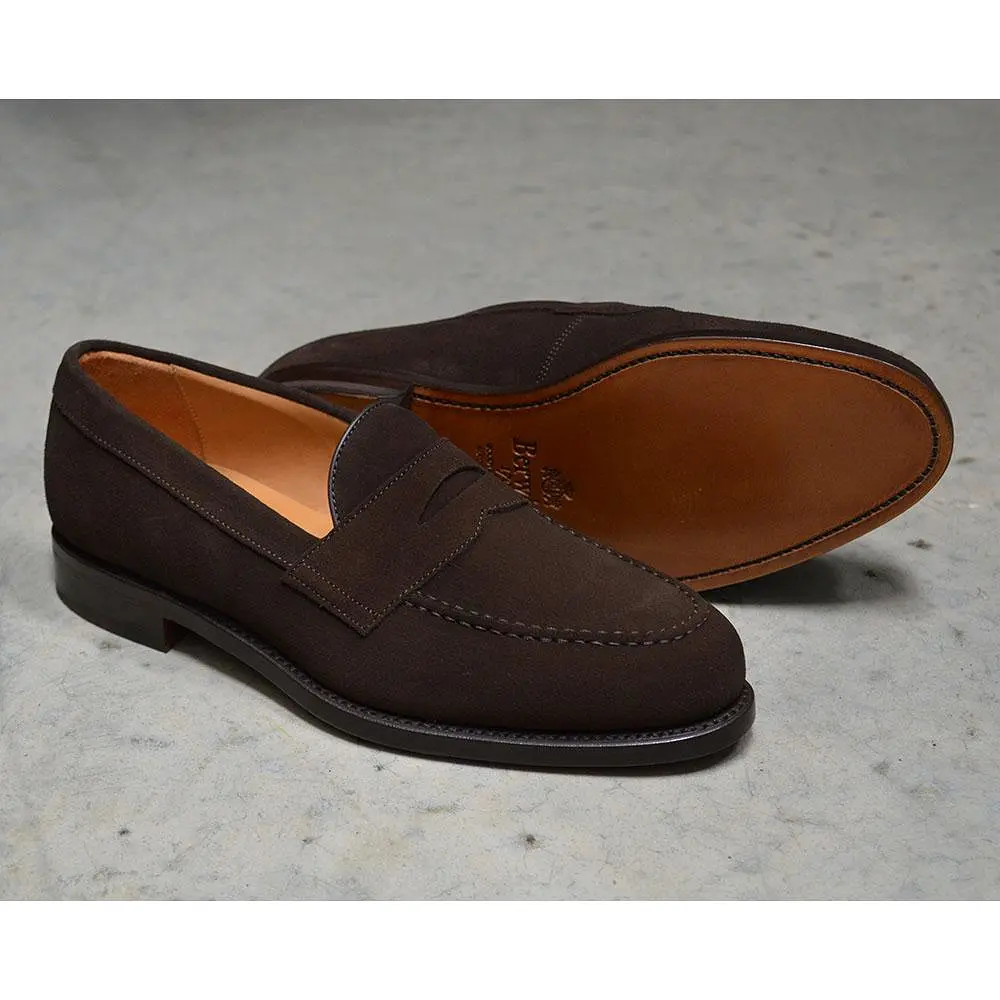 Berwick 1707 Penny Loafer (9628) - Dark Brown Suede