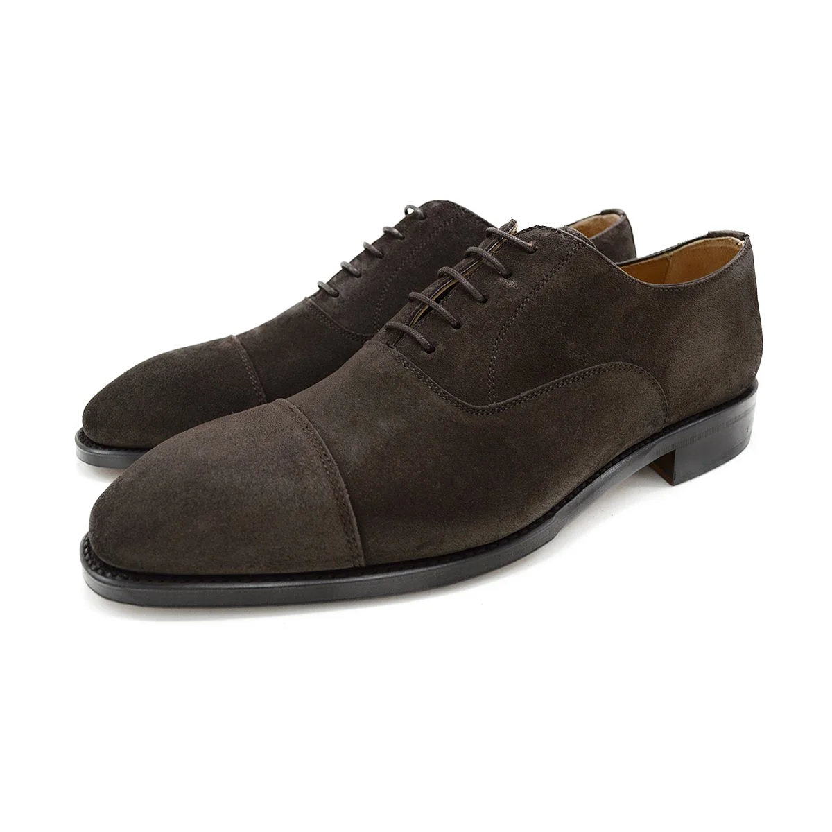 Berwick 1707 Straight Cap Oxford (5217) -Dark Brown Suede