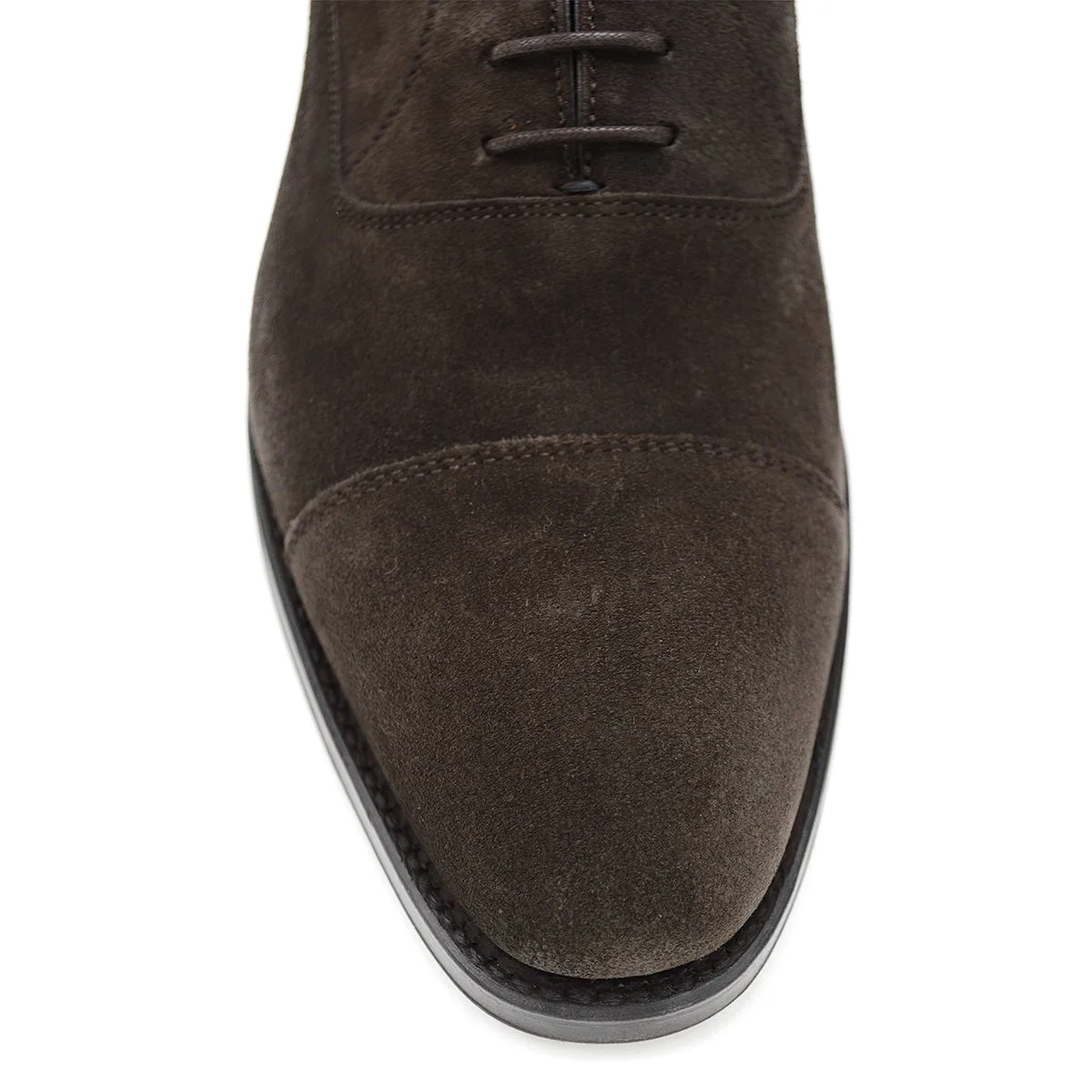 Berwick 1707 Straight Cap Oxford (5217) -Dark Brown Suede