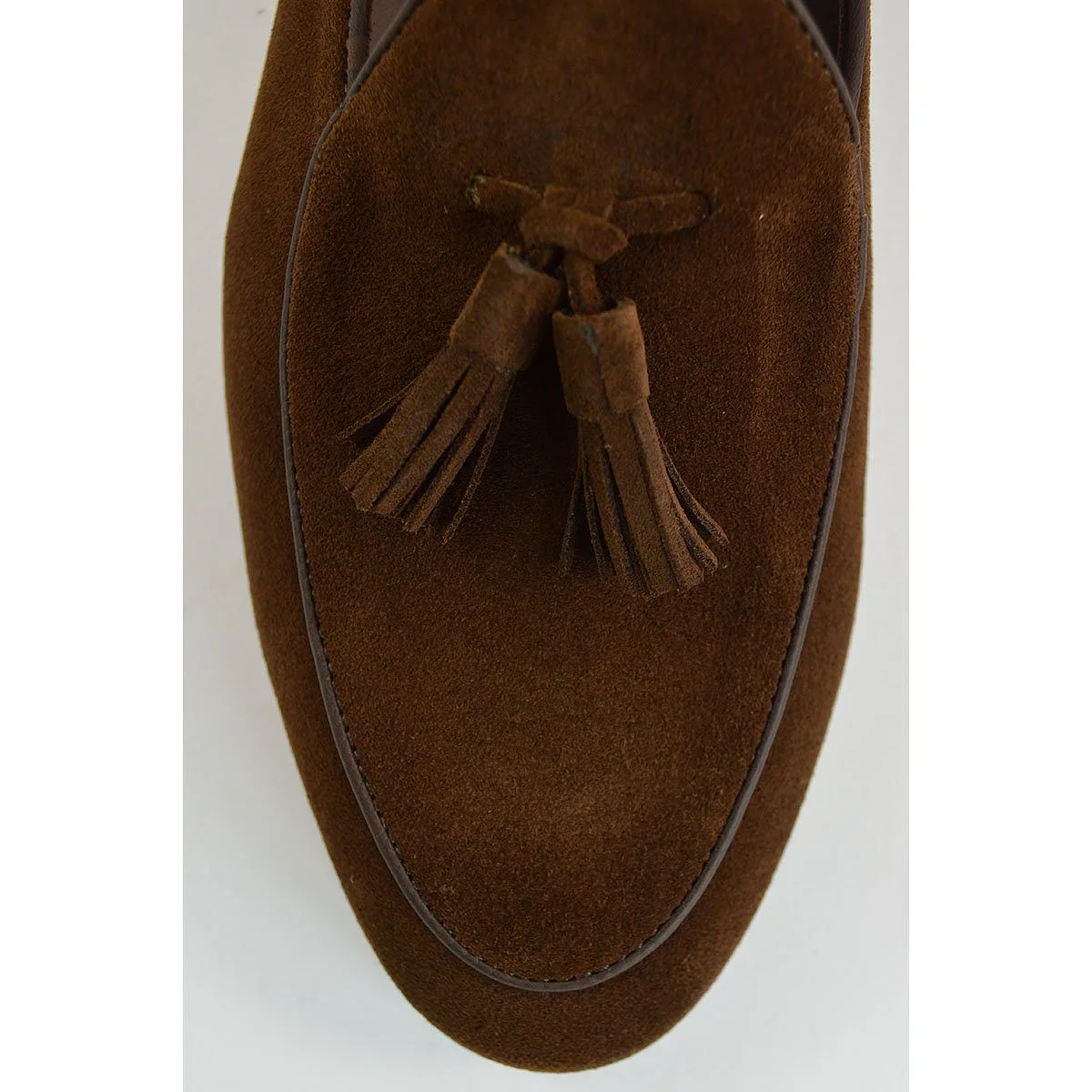 Berwick 1707 Tassel Belgian Loafer (4951)-Dark Brown Suede