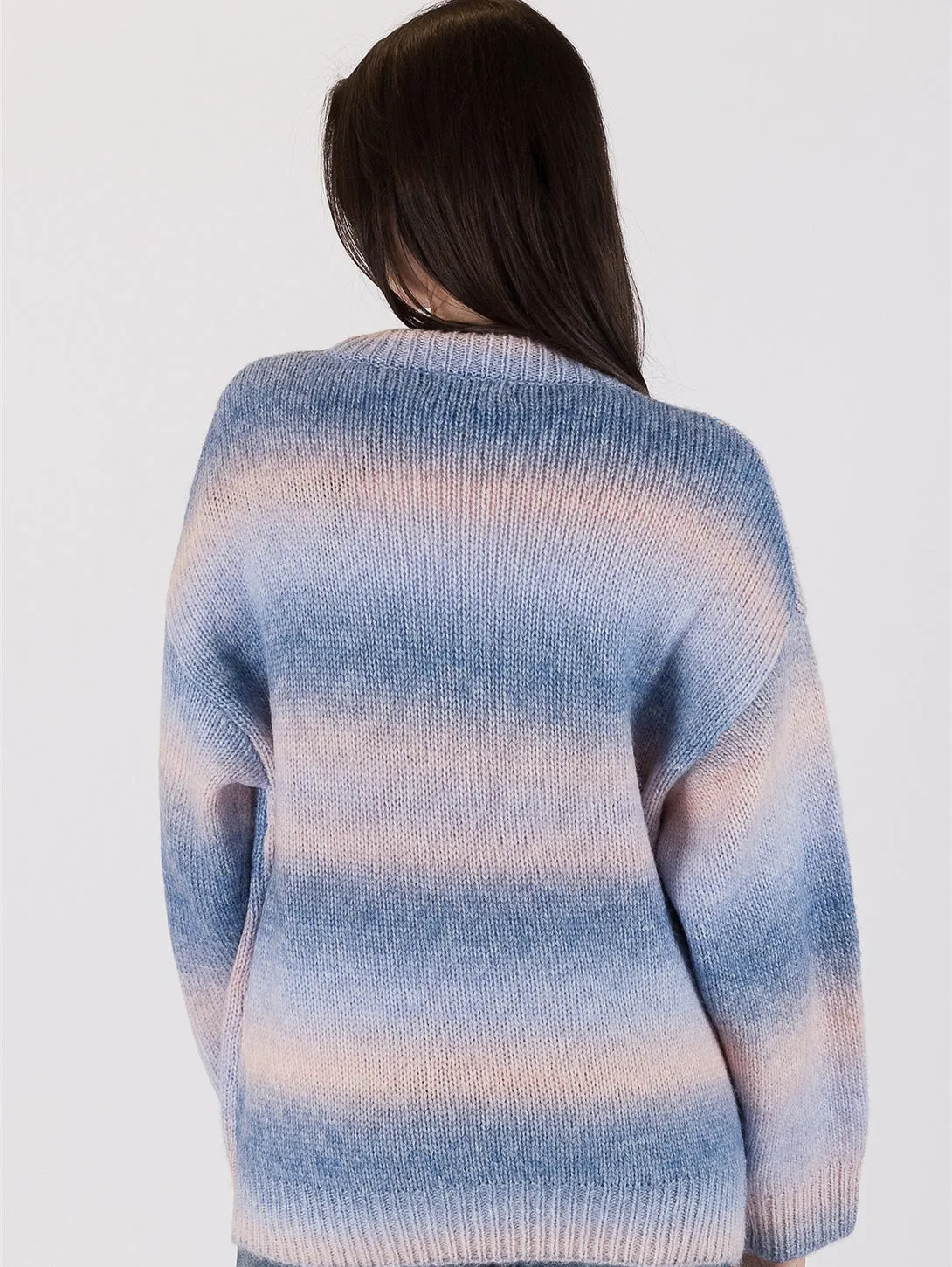 Betsy Ombre Cardigan - Blue Pink