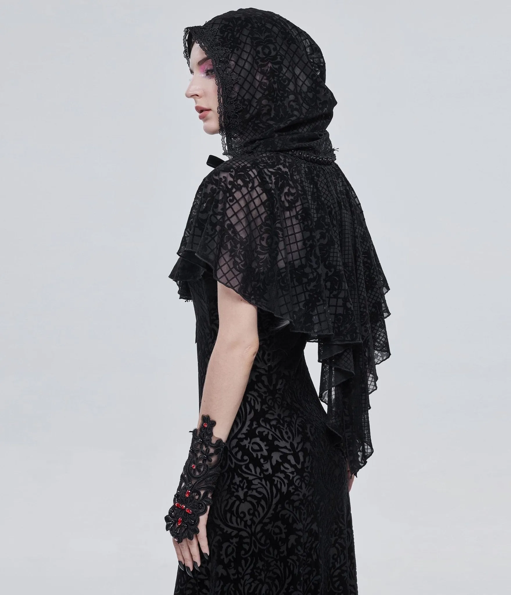 Black Lace Renaissance Cape