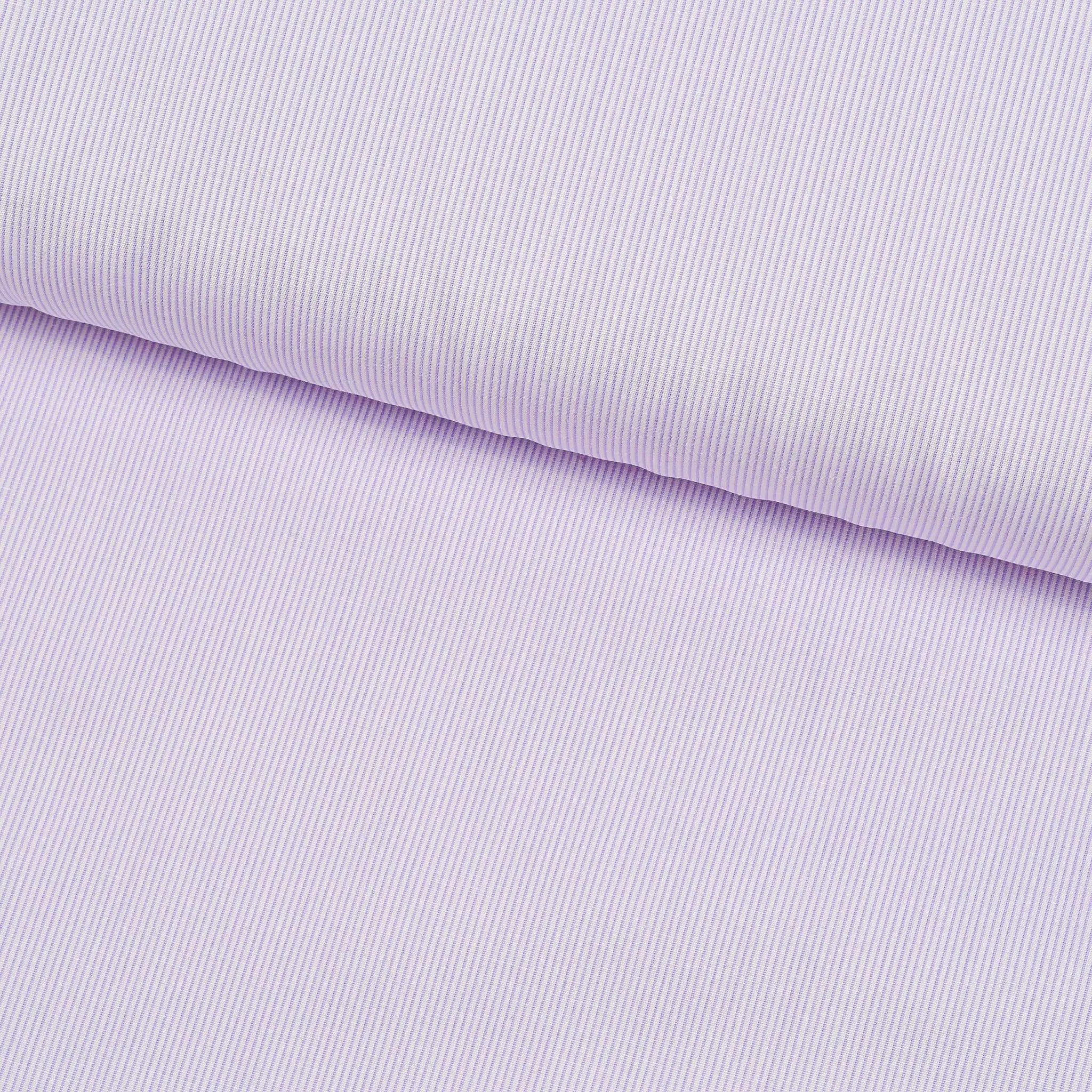 Boeing Fine Stripe Pale Violet Poplin Cotton Shirt