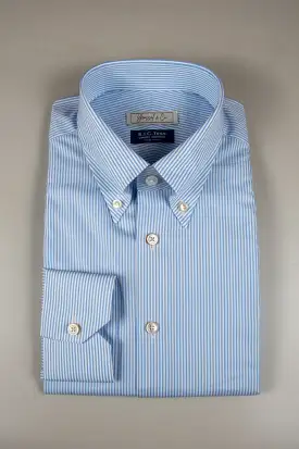 Boeing Popeline Blue Stripes Cotton Shirt