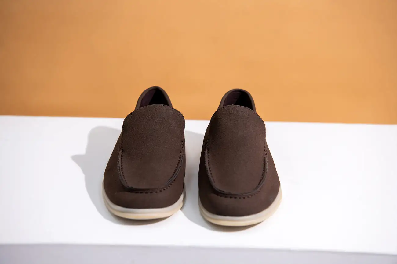 BROWN SUEDE MOCCASINS