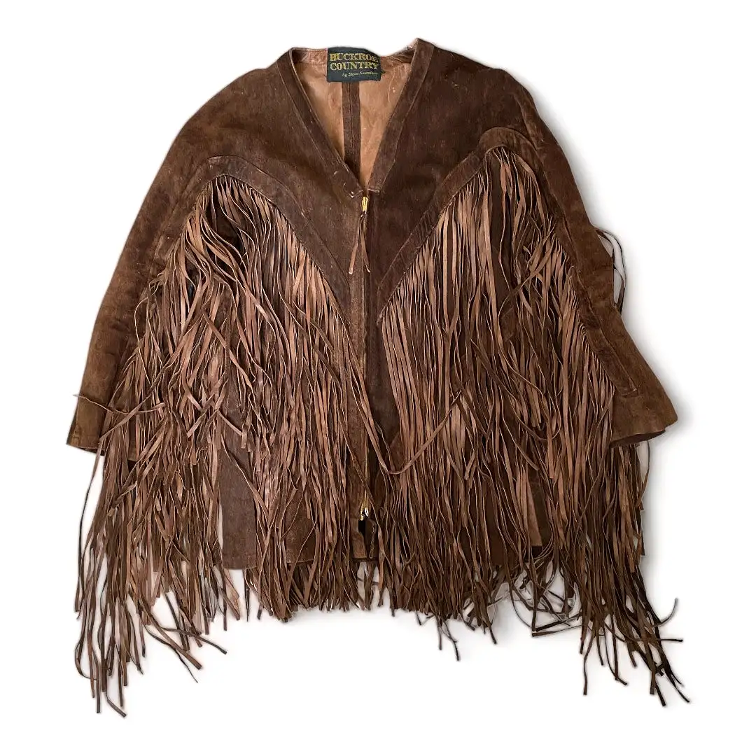 Buckroe Country Brown Suede Fringe Jacket