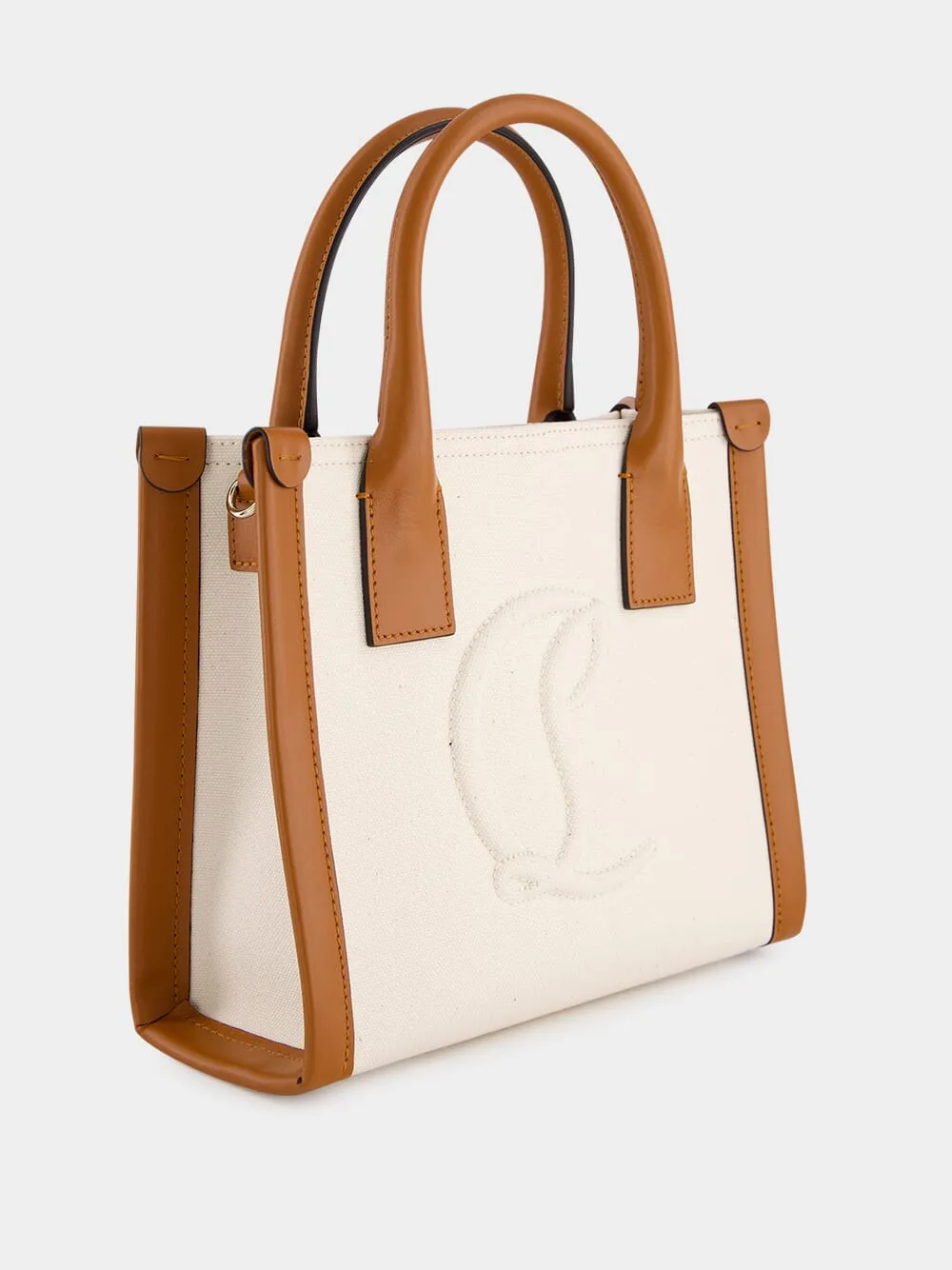 By My Side Mini Beige Tote Bag