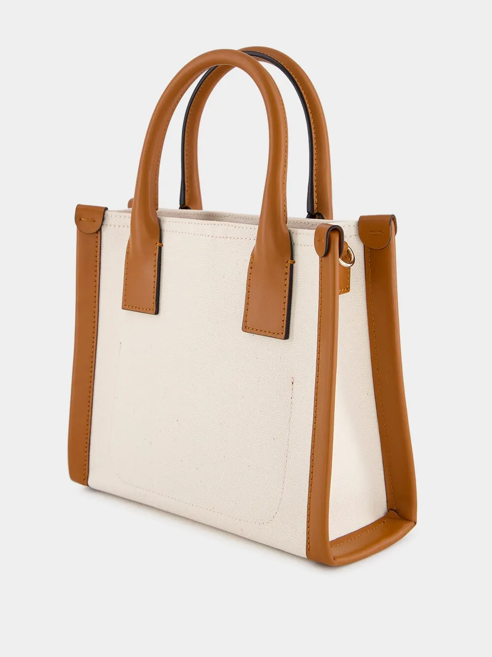 By My Side Mini Beige Tote Bag