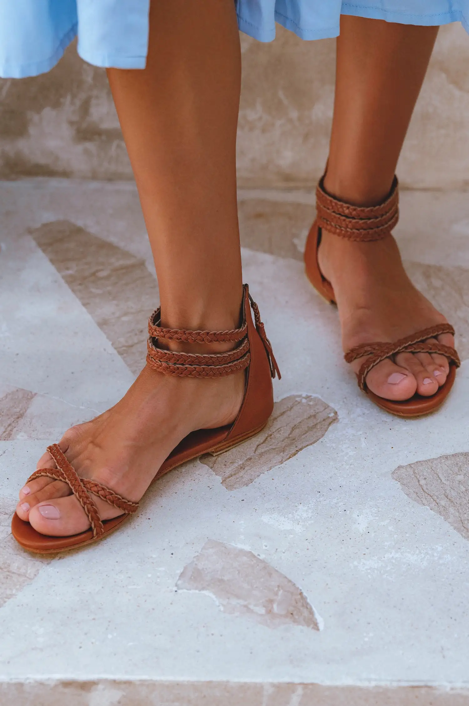 Calypso Thong Leather Sandals