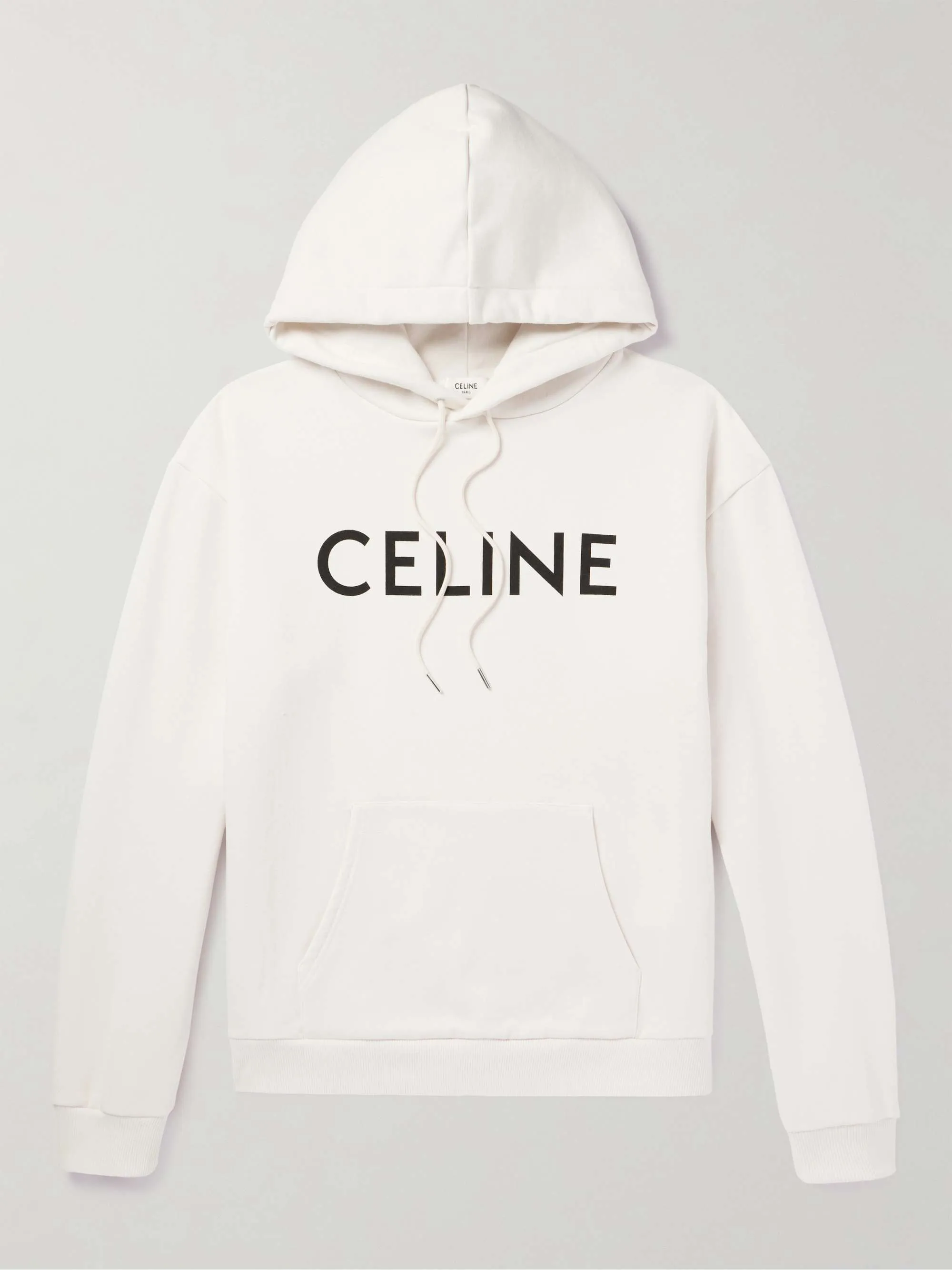 CELINE  |Long Sleeves Cotton Logo Hoodies & Sweatshirts