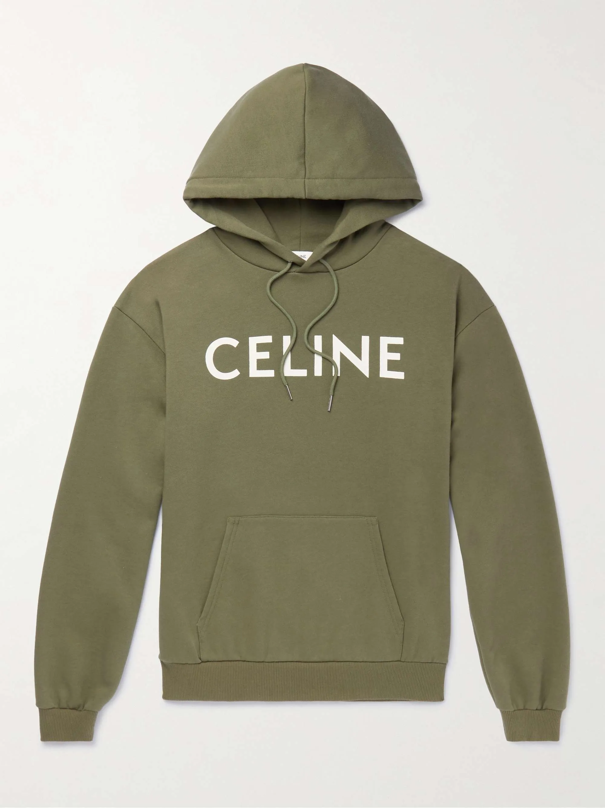 CELINE  |Long Sleeves Cotton Logo Hoodies & Sweatshirts