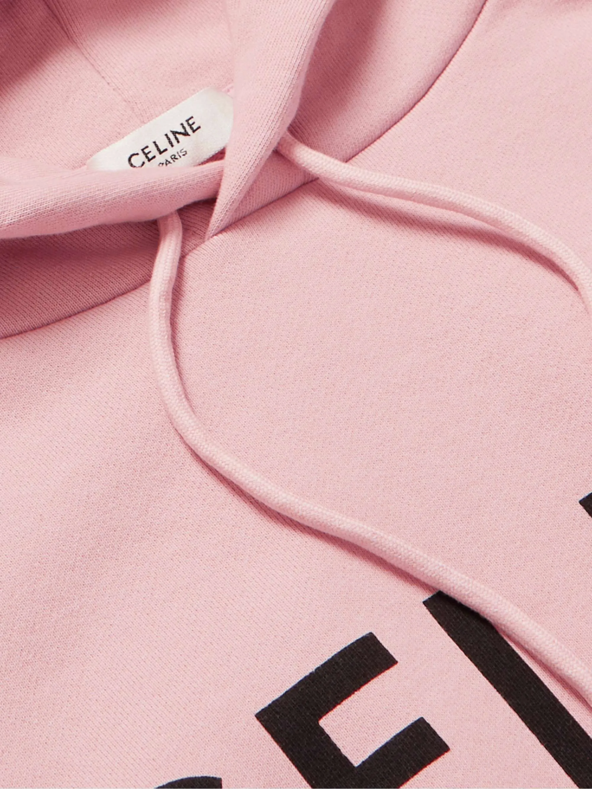 CELINE  |Long Sleeves Cotton Logo Hoodies & Sweatshirts