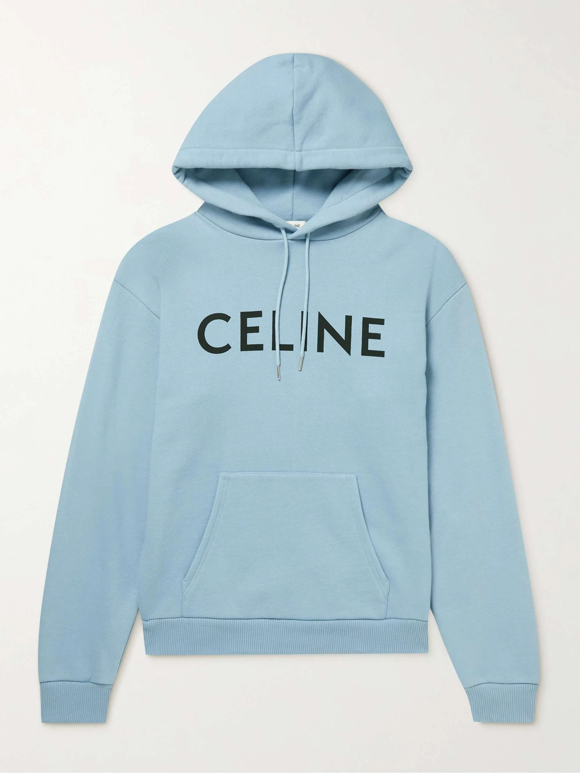 CELINE  |Long Sleeves Cotton Logo Hoodies & Sweatshirts