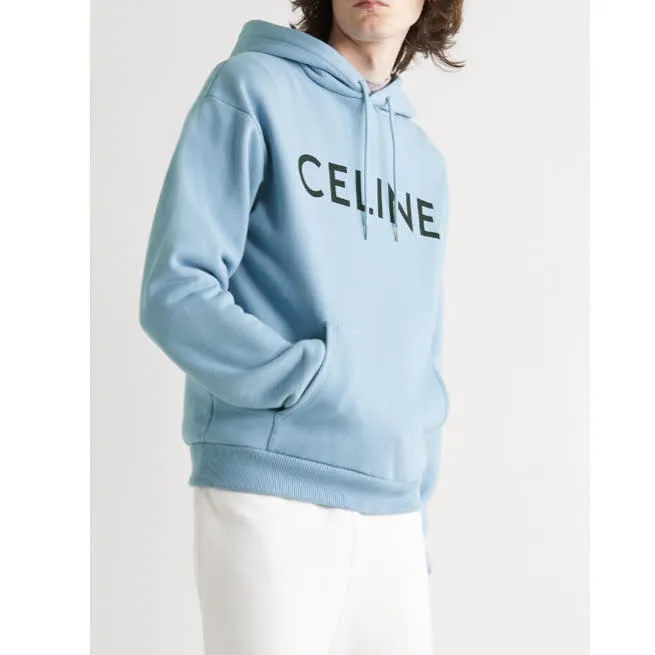 CELINE  |Long Sleeves Logo Hoodies & Sweatshirts