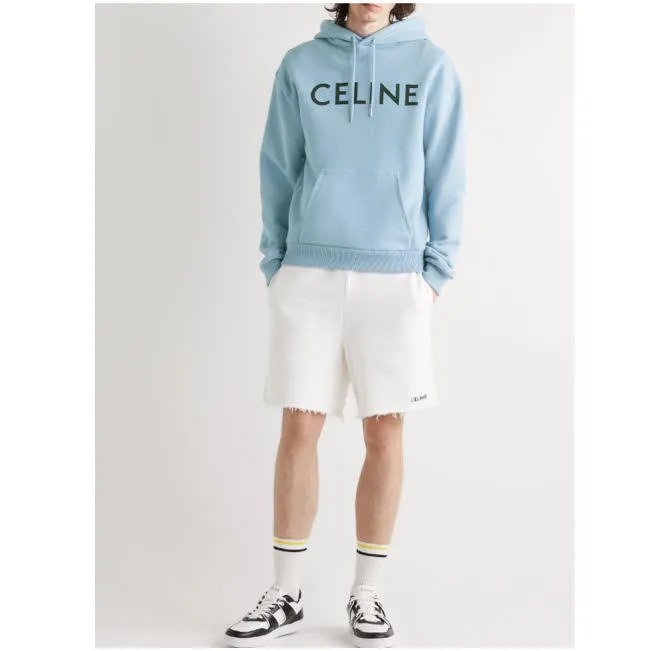 CELINE  |Long Sleeves Logo Hoodies & Sweatshirts