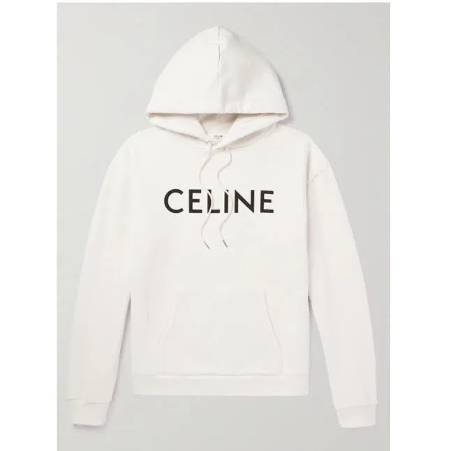 CELINE  |Long Sleeves Logo Hoodies & Sweatshirts