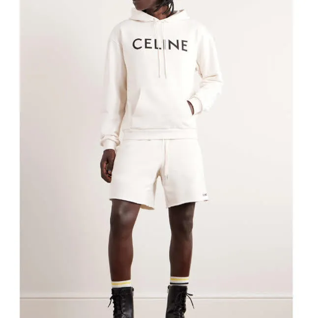 CELINE  |Long Sleeves Logo Hoodies & Sweatshirts