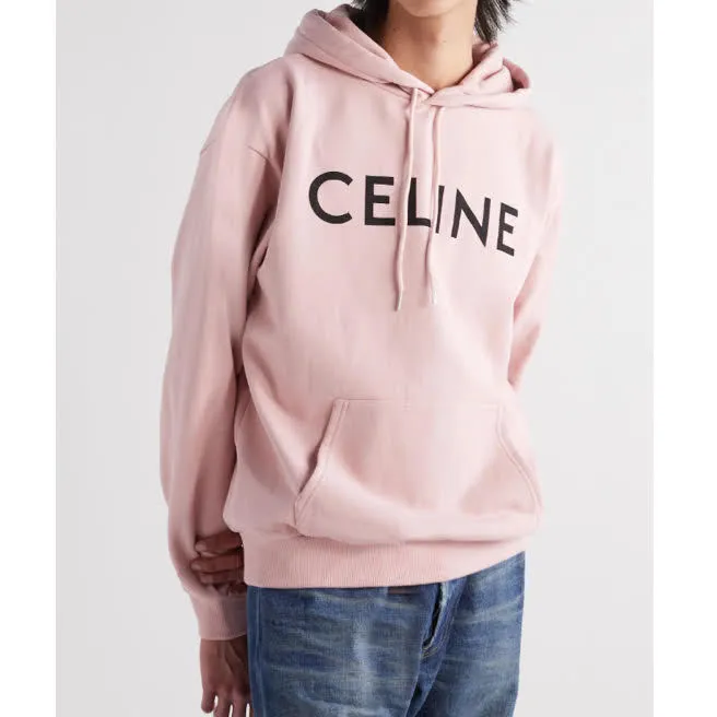 CELINE  |Long Sleeves Logo Hoodies & Sweatshirts