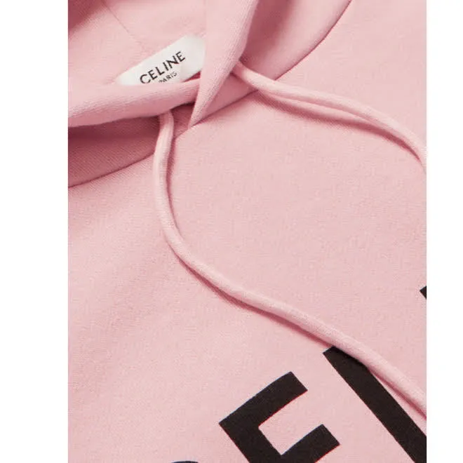 CELINE  |Long Sleeves Logo Hoodies & Sweatshirts